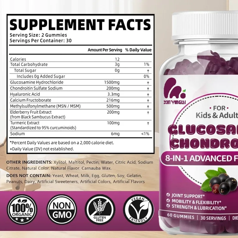 Permen kenyal glukosamin kondr - Glucosamine Chondroitin Joint ulasan dan harga